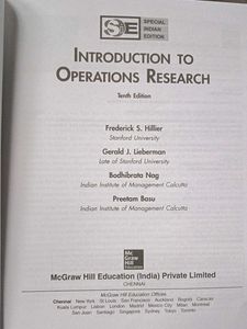 Introduction To Operations Research