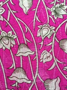 Beautiful Pink Floral Print Saree
