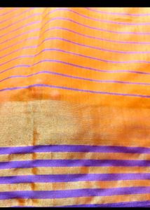 New Unused Orange Purple Saree