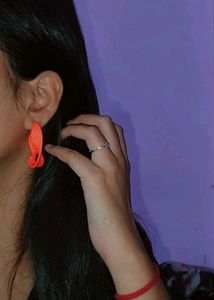Orange Twist Earrings