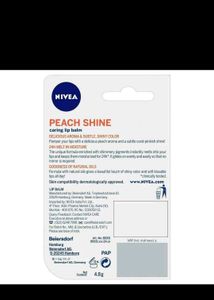 🍑 Nivea Peach Shine Lip Balm