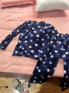 Heart Print fur  Set