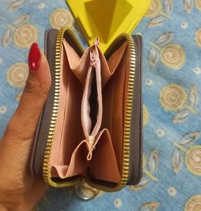 Vintage-Style Brown Monogram Mini Wallet