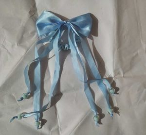 Light Blue Ribbon Hair Tie