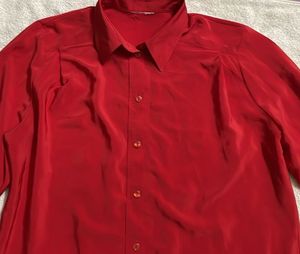 Vintage Red Button-Down