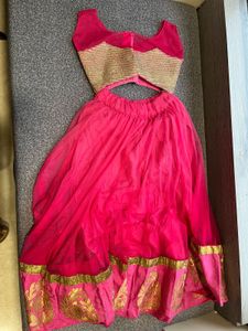 Pink Lehenga Choli Style Anarkali