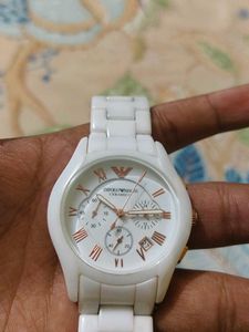 Emporio Armani White Ceramic Watch