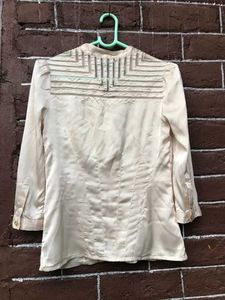 Cream Satin Blouse