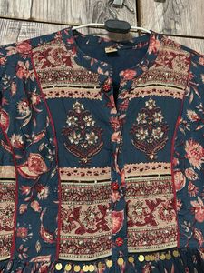 Floral Print Anarkali Kurta