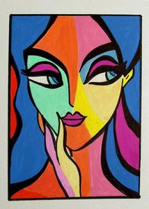 Girl Painting On Paper