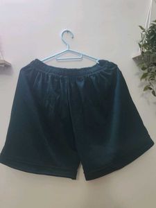 Stylish Black Shorts with Button Detail