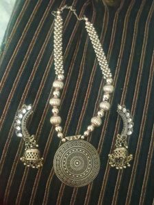 Peacock Earrings And Neck Piece