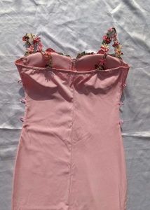 Brand New(Urbanic) Pink Floral Embroidered Dress