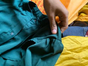 Green Office Wear Shirt