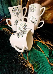 Tree Design Coffee Mugs (Set of 6)