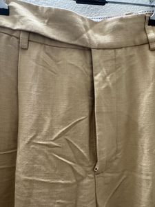 Beige Wide Leg Trousers