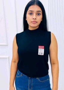 Sleeveless Black Top