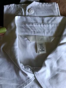 H&amp;M White Long Sleeve Top