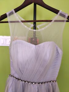 Flared Net Party Wear Dress/New With Tag