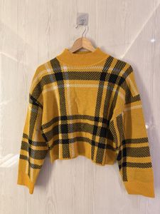 Plaid Knit Sweater (never worn)
