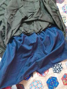 Dark Olive Green Elegant Ethnic Skirt