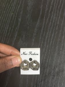 Silver Jhumka Earrings