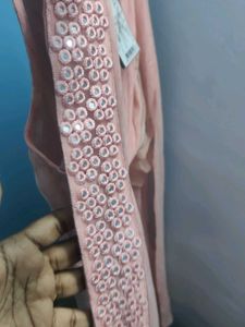 Indya Maxi Dress With Attached Dupatta