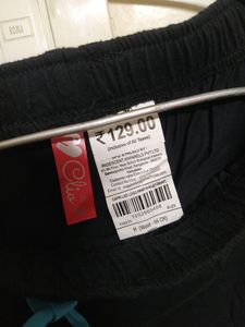 Black Capri Night Wear Knee Length