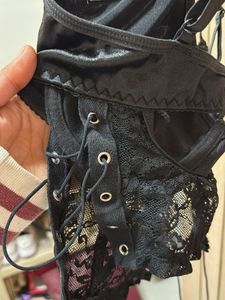 Black Lace Corset Bralette