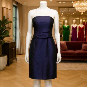 Sale🎊🎉Chic Navy Strapless Dress
