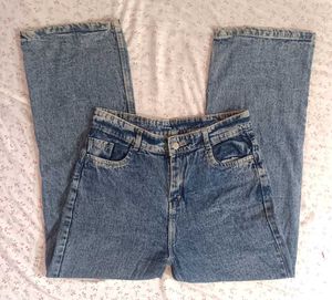 Vintage Blue parallel Denim Jeans