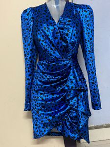 Pintrest Padded Blue Animal Print Dress