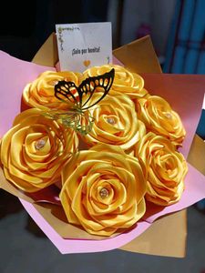 Viral Handmade Ribbon Rose Bouquet 🎀✨