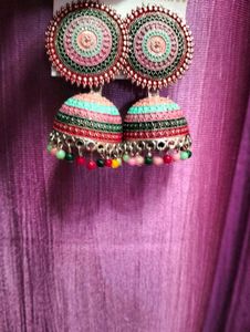 Multi colour Jhumka Earrings