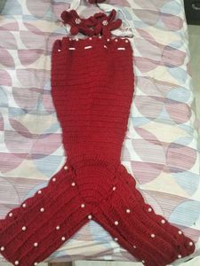 Red Crochet Mermaid Outfit