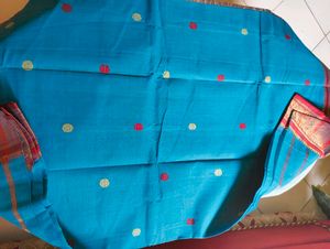 Bengali Taant Cotton Zari Border Saree