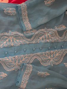 Elegant Blue Embroidered Kurta