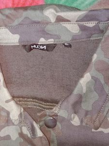 Army Print Crop Jacket