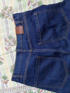 Dark Blue Denim wide leg jeans