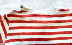 ⭕️➡️.Red &amp;white Stripes Unisex Babies T-shirt