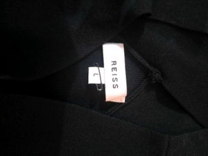REISS Black Halter Top