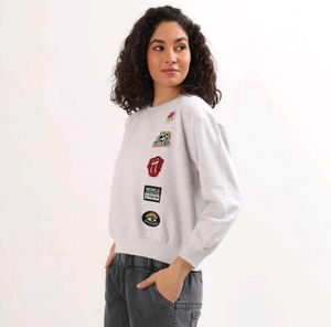 Stylish Patchwork Graphic Sweatshirt-Brand New