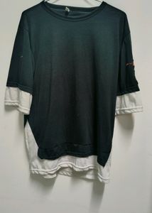 Black Cotton T Shirt