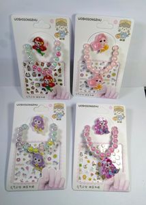 Cartoon Bracelet And Ring With Nail Tattoo ForGirl