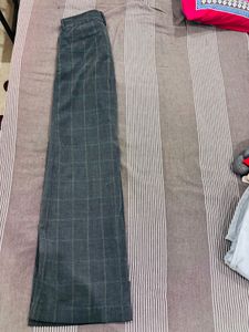 Checked Wide Leg Trousers