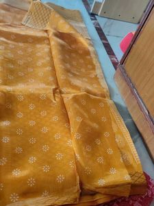 Elegant Yellow Saree(DOLA SILK)