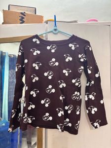 Mickey Mouse Printed Night Suit (Top &amp; Pant Set)