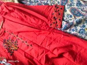 Coral Embroidered Kurti - Classic Style