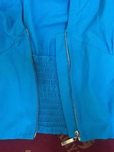Blue Cropped Jacket