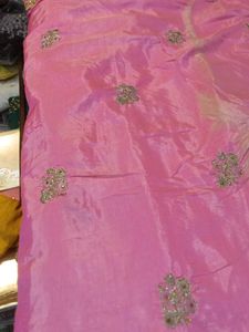 Elegant Pink Embroidered Saree (Minor Issue)